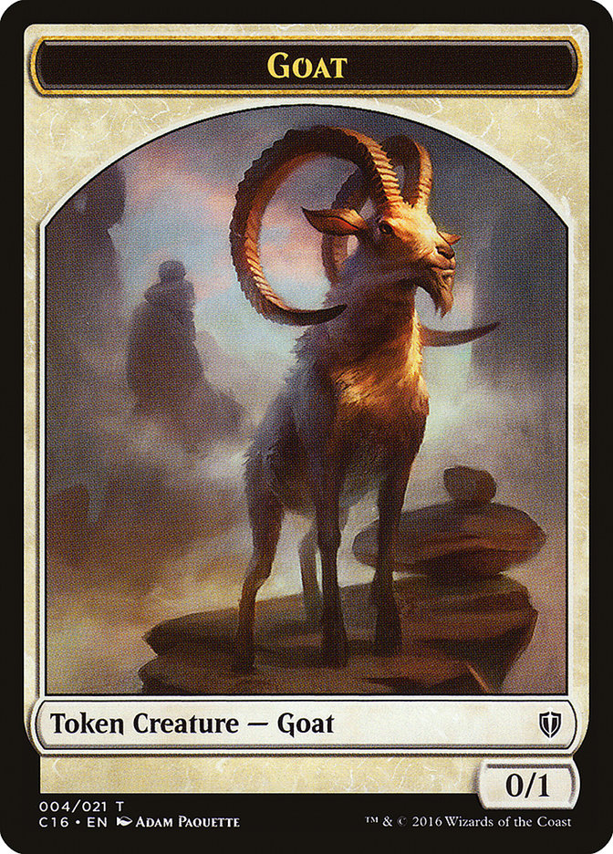 Goat // Thopter Double-Sided Token [Commander 2016 Tokens] | Good Games Cannington