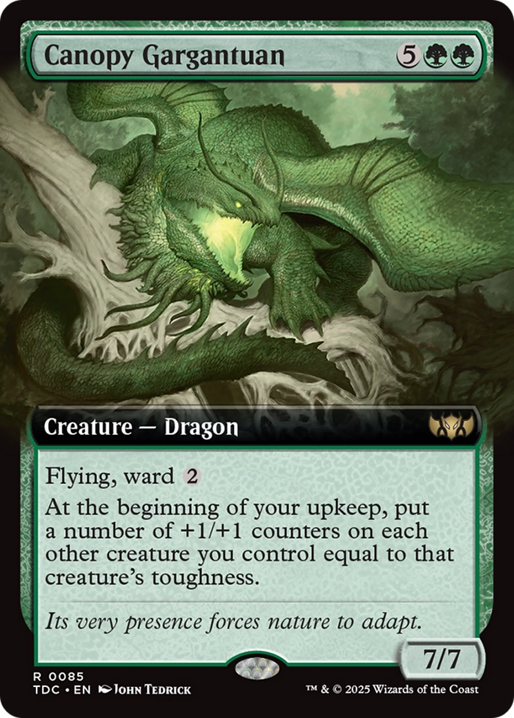 Canopy Gargantuan (Extended Art) [Tarkir: Dragonstorm Commander] | Good Games Cannington