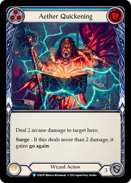 Aether Quickening (Blue) [DYN199] (Dynasty)  Rainbow Foil | Good Games Cannington