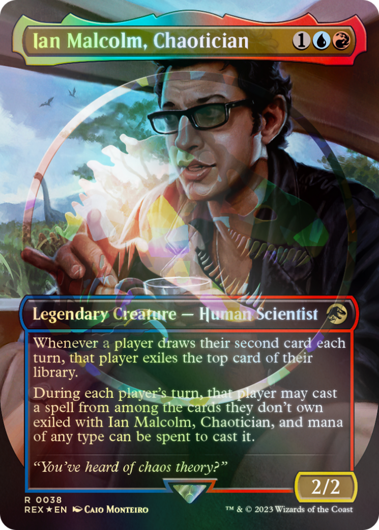 Ian Malcolm, Chaotician (Emblem) (Borderless) [Jurassic World Collection Tokens] | Good Games Cannington
