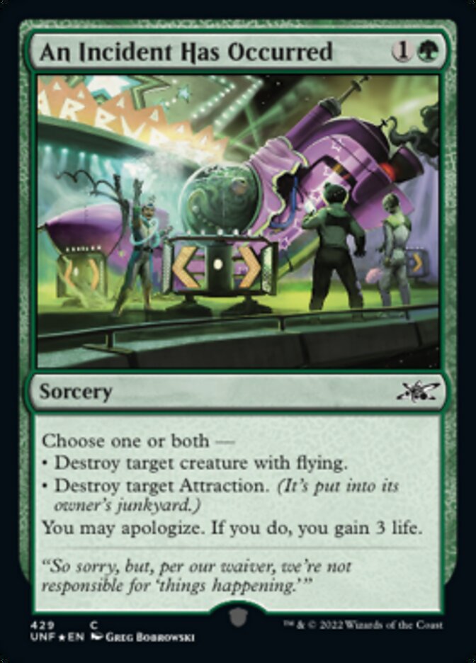 An Incident Has Occurred (Galaxy Foil) [Unfinity] | Good Games Cannington
