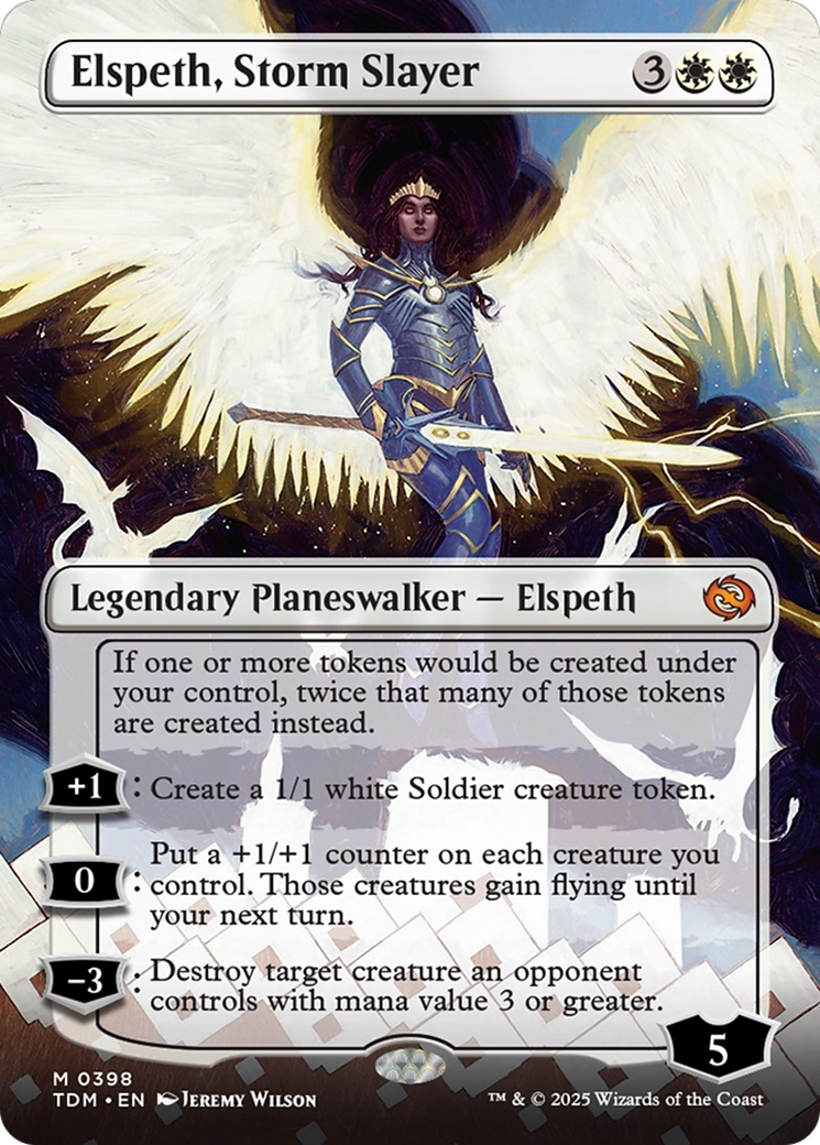 Elspeth, Storm Slayer (Borderless) [Tarkir: Dragonstorm] | Good Games Cannington