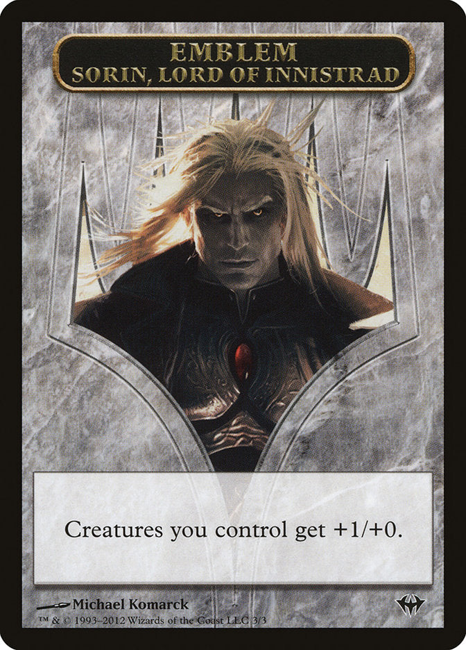 Sorin, Lord of Innistrad Emblem [Dark Ascension Tokens] | Good Games Cannington
