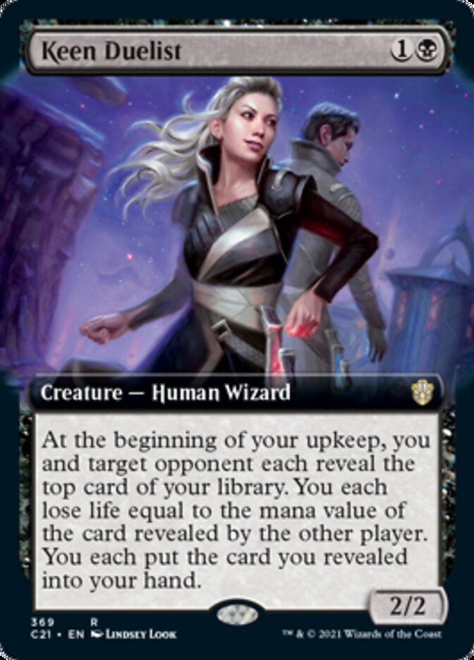 Keen Duelist (Extended Art) [Commander 2021] | Good Games Cannington