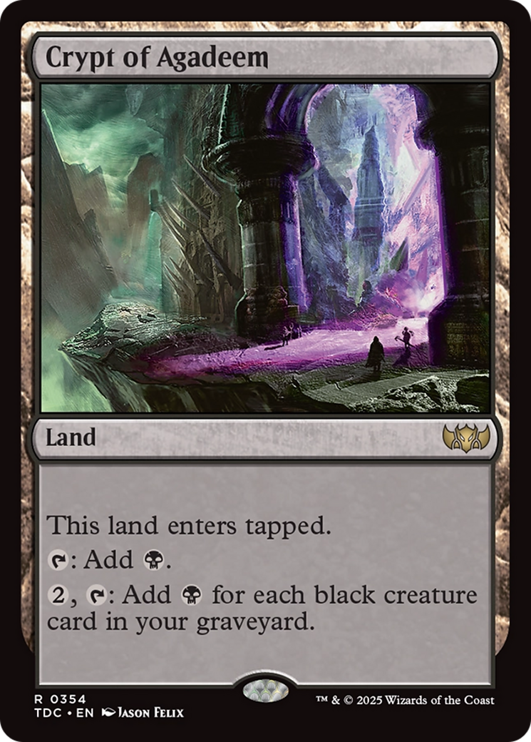 Crypt of Agadeem [Tarkir: Dragonstorm Commander] | Good Games Cannington