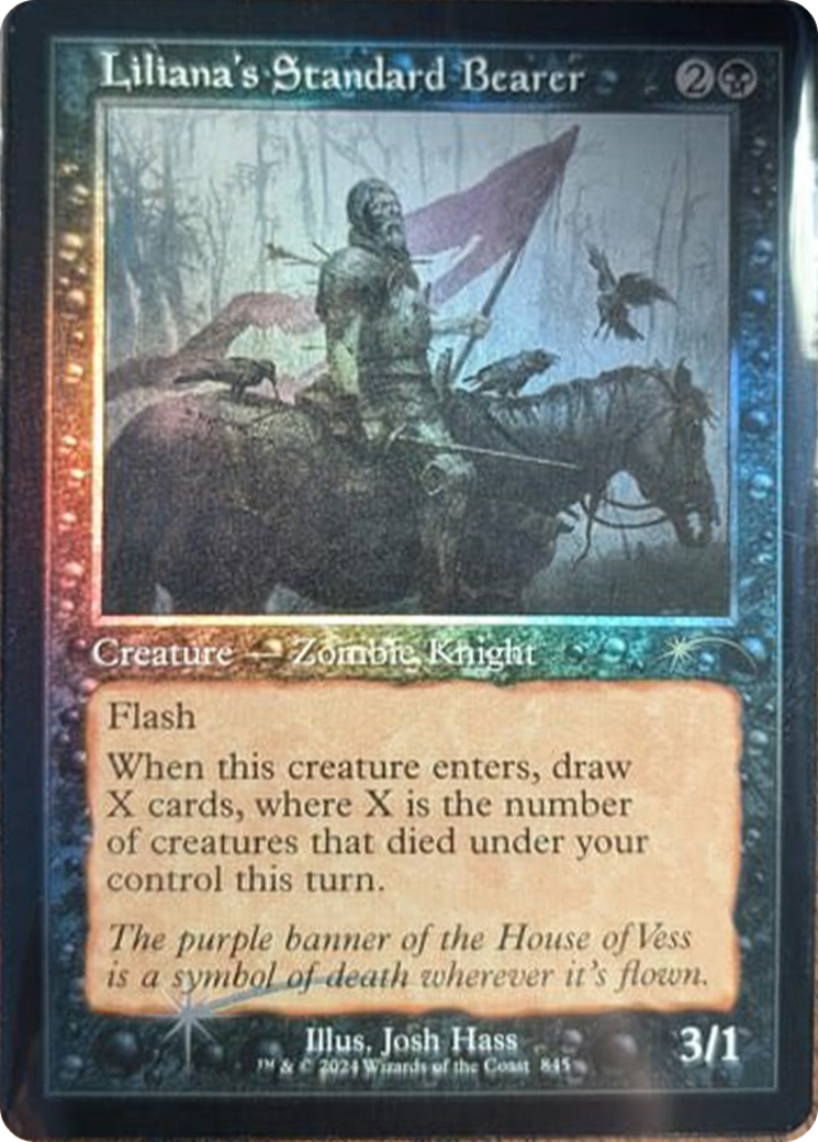 Liliana's Standard Bearer (Retro Frame) [Secret Lair Drop Series] | Good Games Cannington