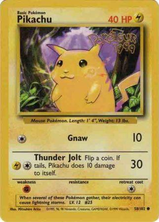 Pikachu (58/102) (PokeTour 1999 Promo) [Miscellaneous Cards] | Good Games Cannington
