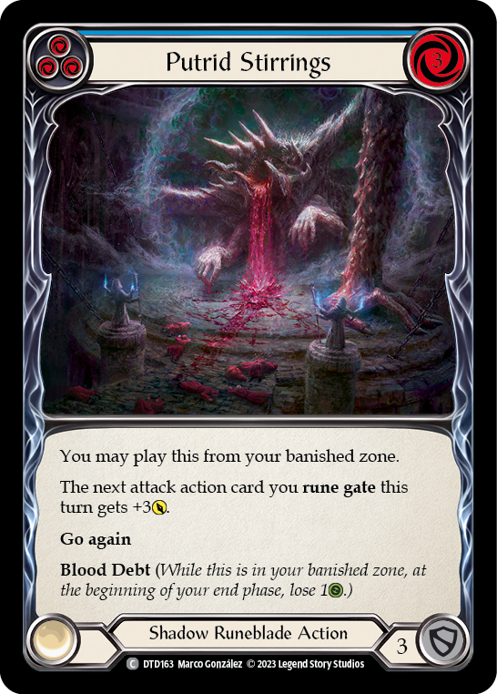 Putrid Stirrings (Blue) [DTD163] (Dusk Till Dawn)  Rainbow Foil | Good Games Cannington