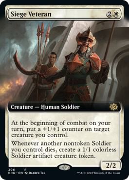 Siege Veteran Extended Art 306 (The Brothers' War)  - Foil | Good Games Cannington