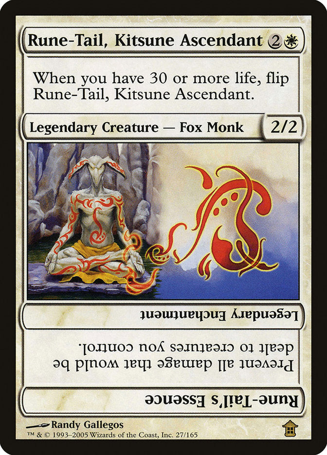 Rune-Tail, Kitsune Ascendant // Rune-Tail's Essence [Saviors of Kamigawa] | Good Games Cannington