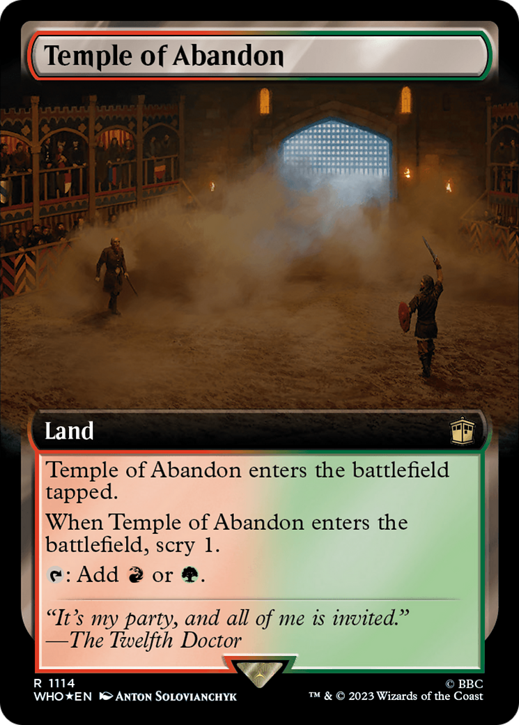 Temple of Abandon (Extended Art) (Surge Foil) [Doctor Who] | Good Games Cannington