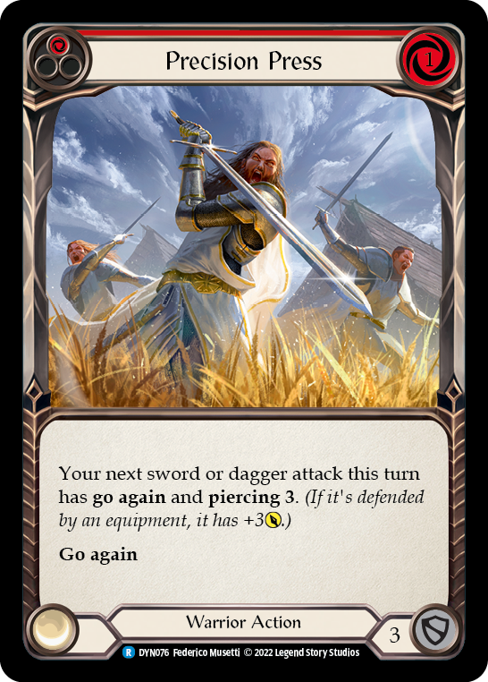 Precision Press (Red) [DYN076] (Dynasty)  Rainbow Foil | Good Games Cannington