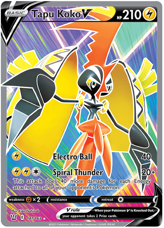 Tapu Koko V (147/163) [Sword & Shield: Battle Styles] | Good Games Cannington