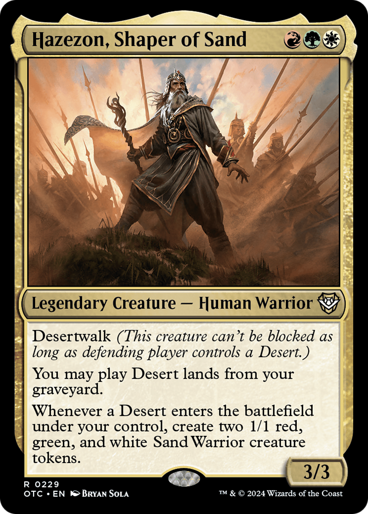 Hazezon, Shaper of Sand [Outlaws of Thunder Junction Commander] | Good Games Cannington