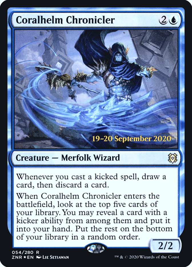 Coralhelm Chronicler [Zendikar Rising Prerelease Promos] | Good Games Cannington