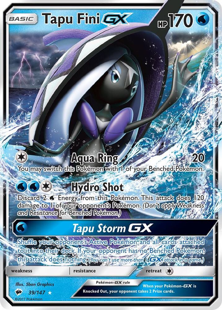 Tapu Fini GX 39/147 (SM - Burning Shadows)  - Holofoil | Good Games Cannington