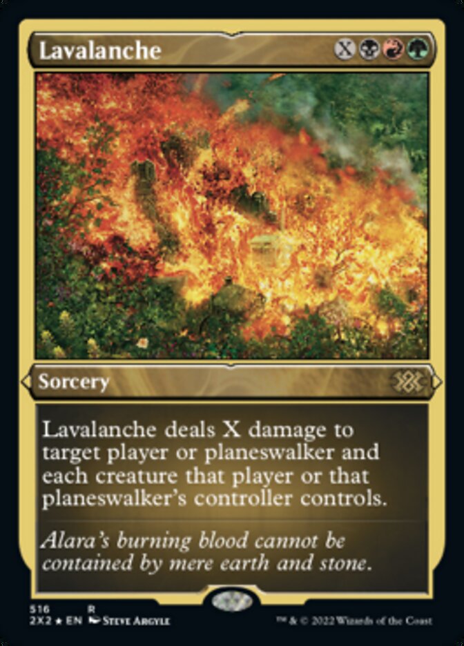 Lavalanche (Foil Etched) [Double Masters 2022] | Good Games Cannington