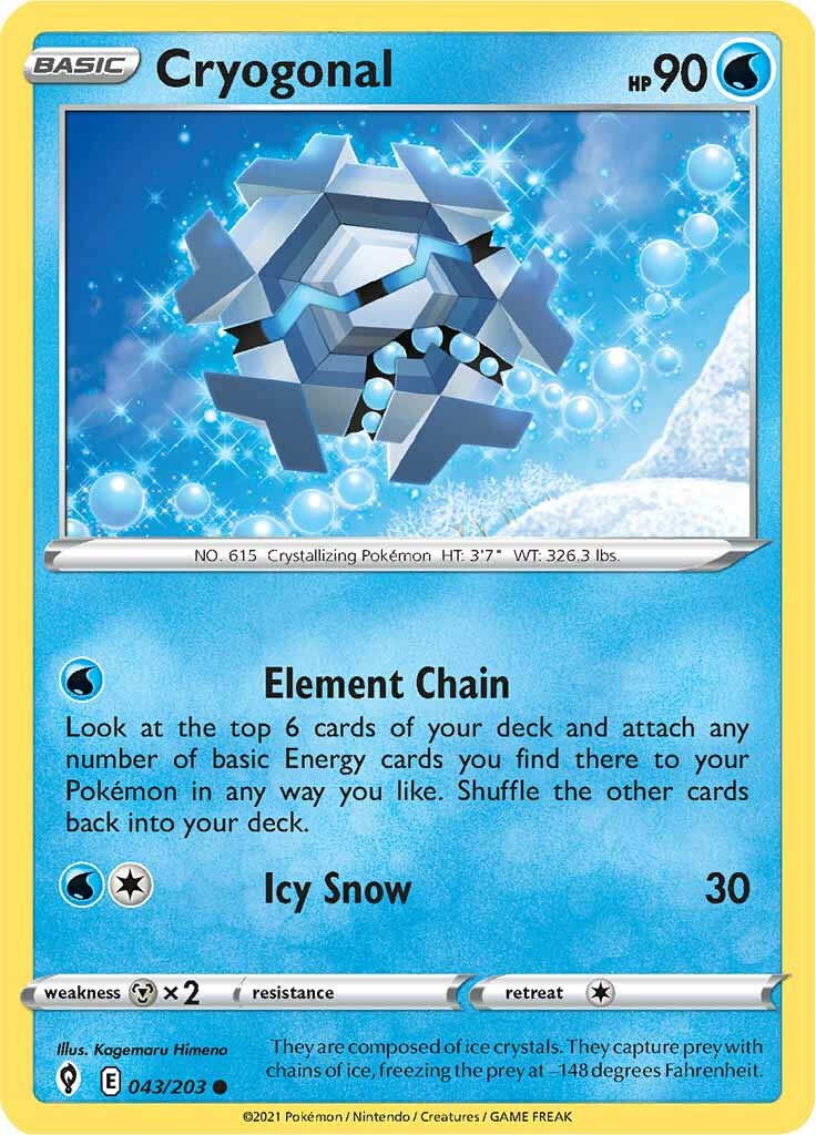 Cryogonal (043/203) [Sword & Shield: Evolving Skies] | Good Games Cannington