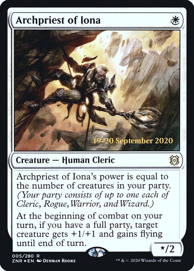 Archpriest of Iona [Zendikar Rising Prerelease Promos] | Good Games Cannington