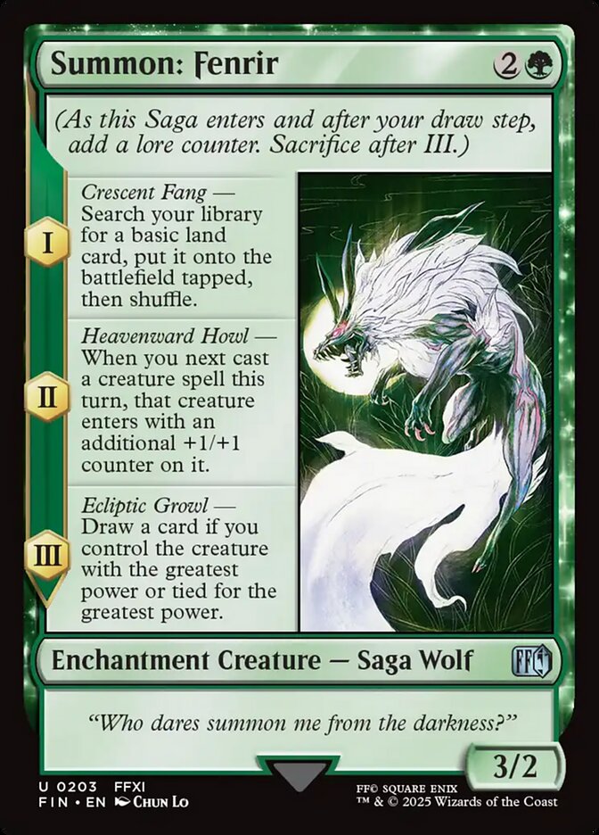 Summon: Fenrir 203 (FINAL FANTASY)  - Foil | Good Games Cannington