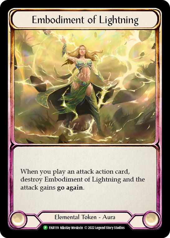 Embodiment of Lightning [FAB119] (Promo)  Cold Foil | Good Games Cannington
