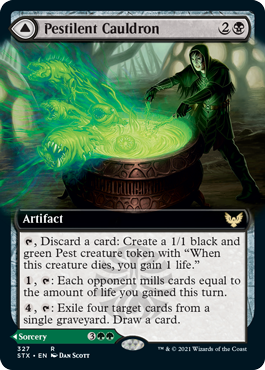Pestilent Cauldron // Restorative Burst (Extended Art) [Strixhaven: School of Mages] | Good Games Cannington