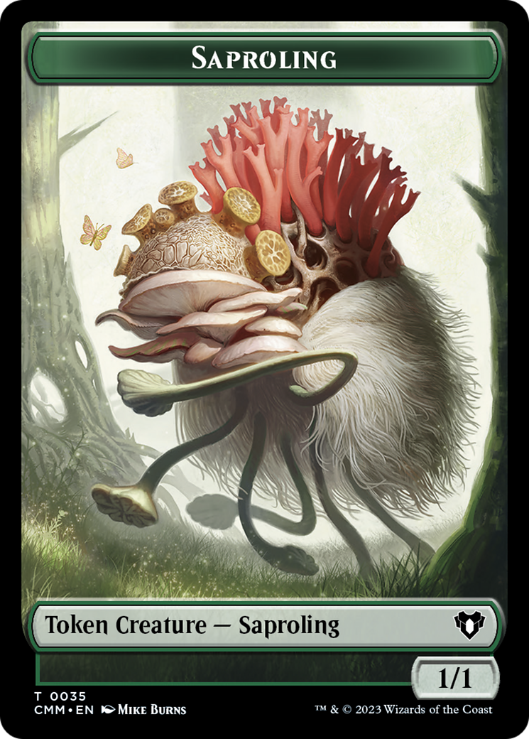 Saproling // Satyr Double-Sided Token [Commander Masters Tokens] | Good Games Cannington