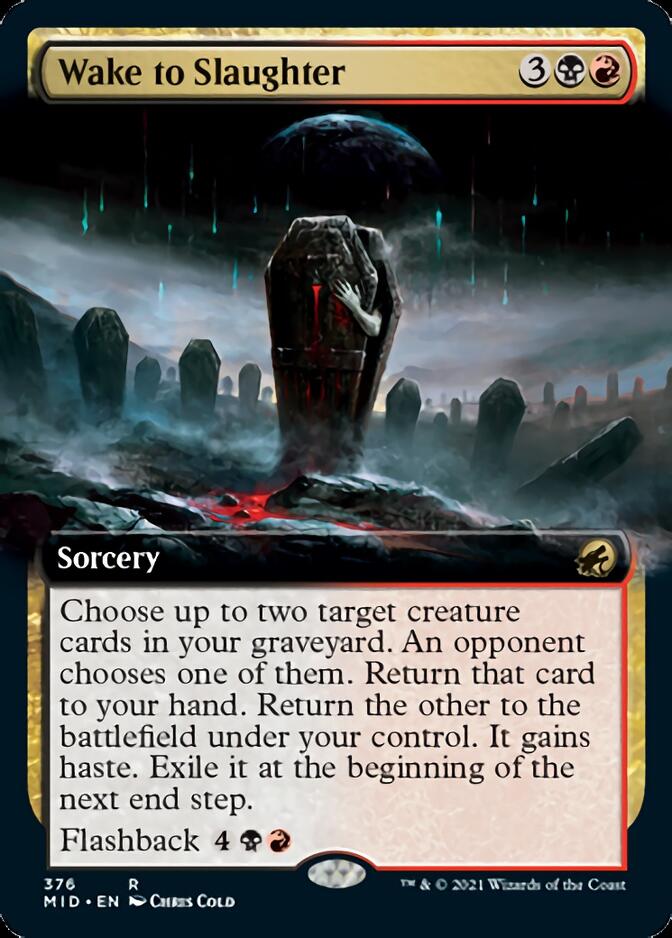 Wake to Slaughter (Extended Art) [Innistrad: Midnight Hunt] | Good Games Cannington