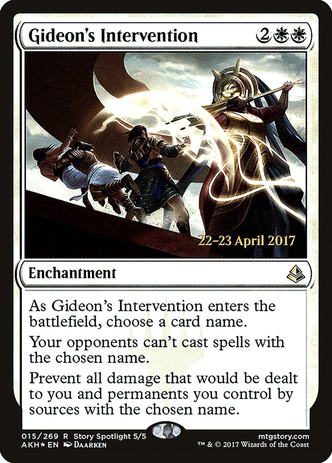 Gideon's Intervention [Amonkhet Prerelease Promos] | Good Games Cannington