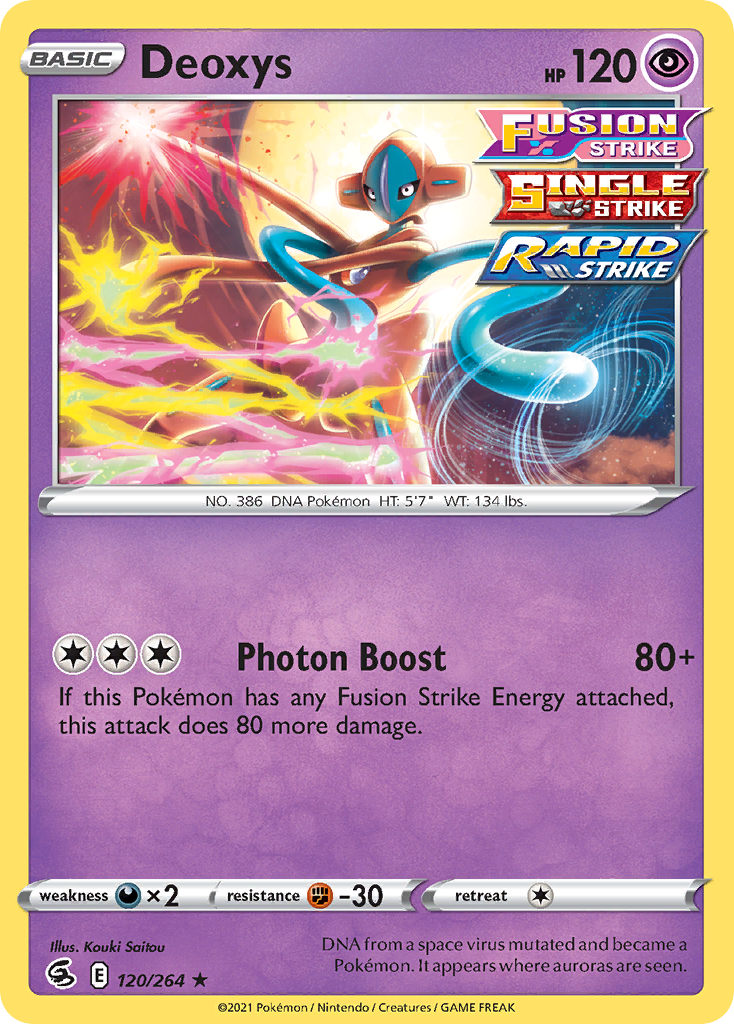 Deoxys (120/264) (Theme Deck Exclusive) [Sword & Shield: Fusion Strike] | Good Games Cannington