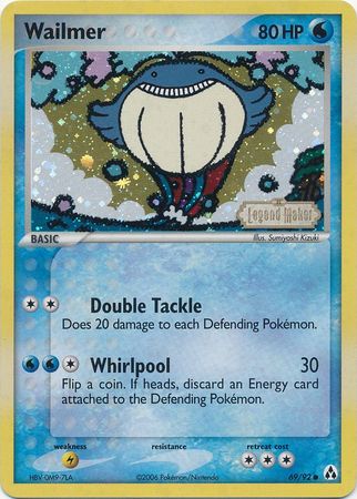 Wailmer (69/92) (Stamped) [EX: Legend Maker] | Good Games Cannington