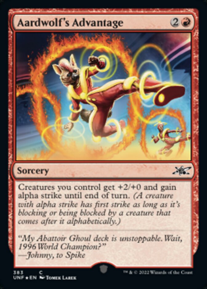 Aardwolf's Advantage (Galaxy Foil) [Unfinity] | Good Games Cannington
