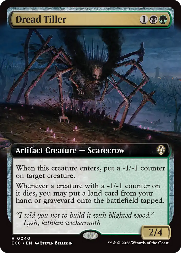 Dread Tiller (Extended Art) [Lorwyn Eclipsed Commander] | Good Games Cannington