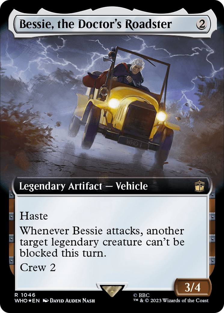 Bessie, the Doctor's Roadster (Extended Art) (Surge Foil) [Doctor Who] | Good Games Cannington