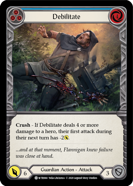 Debilitate (Blue) [U-WTR068] (Welcome to Rathe Unlimited)  Unlimited Rainbow Foil | Good Games Cannington