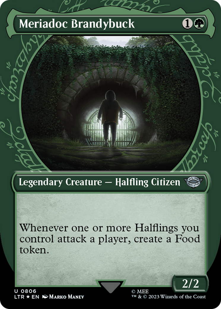 Meriadoc Brandybuck (Showcase) (Surge Foil) [The Lord of the Rings: Tales of Middle-Earth] | Good Games Cannington
