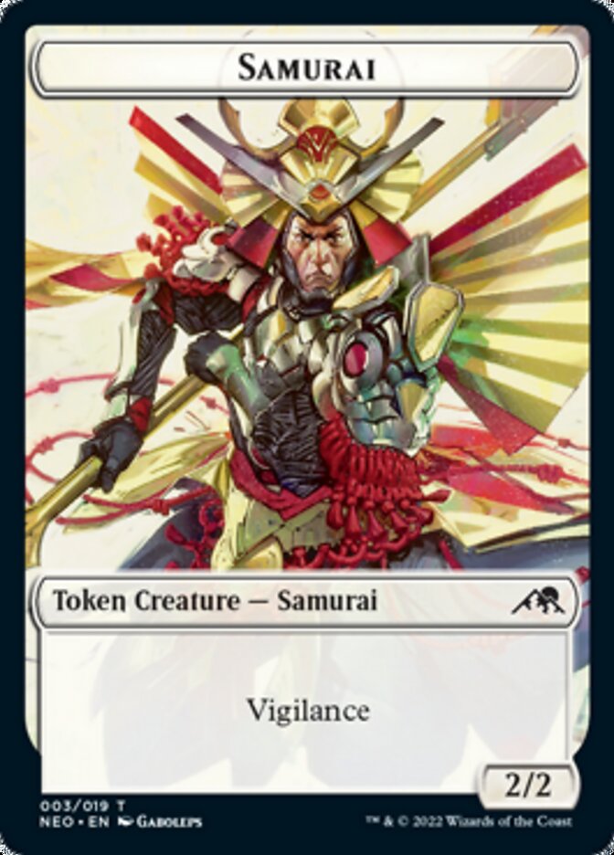 Samurai // Keimi Double-Sided Token [Kamigawa: Neon Dynasty Tokens] | Good Games Cannington
