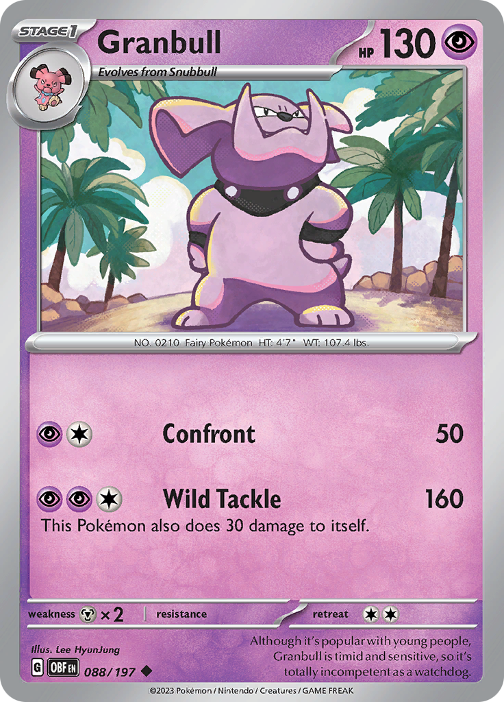 Granbull (088/197) [Scarlet & Violet: Obsidian Flames] | Good Games Cannington