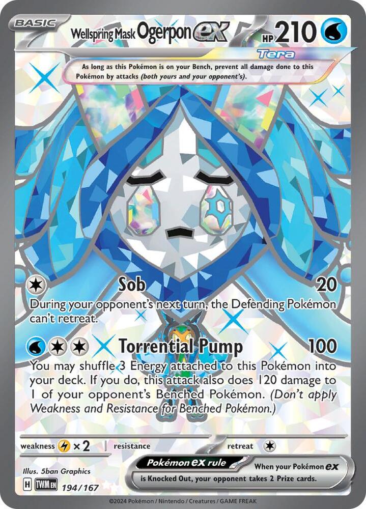 Wellspring Mask Ogerpon ex 194 167 (SV06: Twilight Masquerade)  - Holofoil | Good Games Cannington