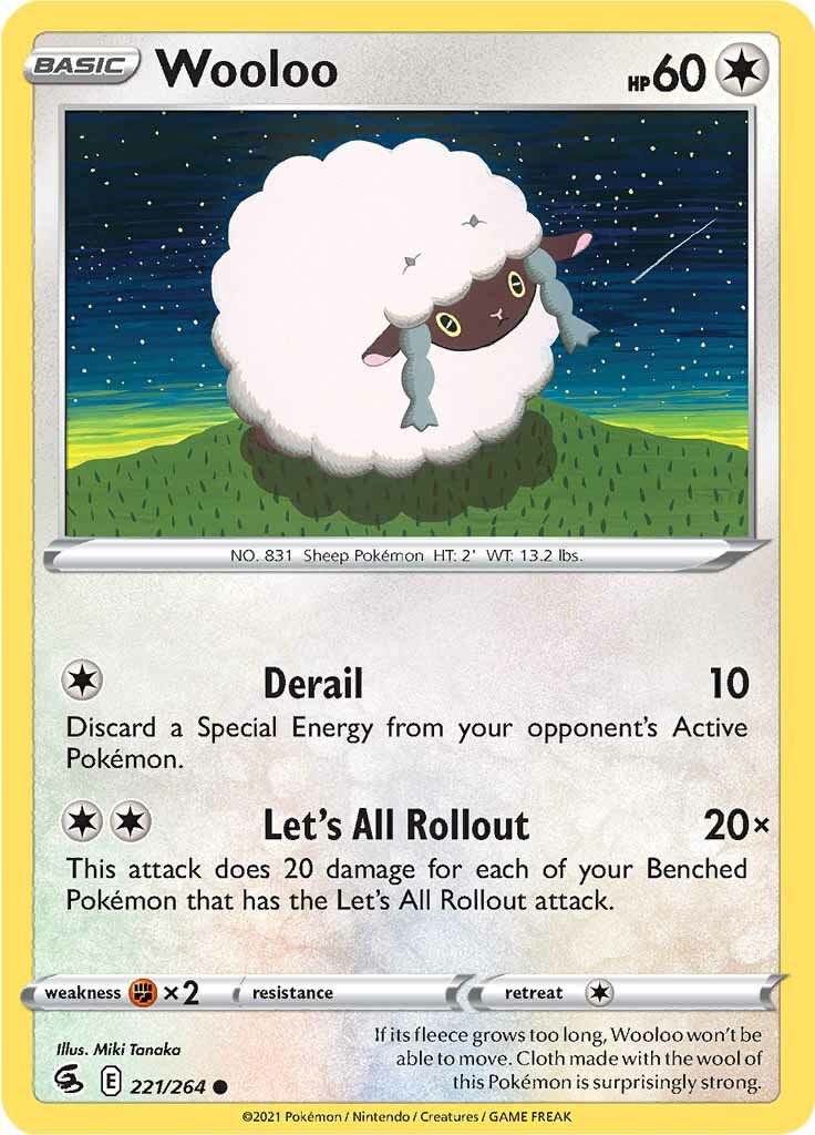 Wooloo (221/264) [Sword & Shield: Fusion Strike] | Good Games Cannington