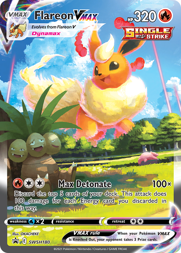 Flareon VMAX (SWSH180) (Jumbo Card) [Sword & Shield: Black Star Promos] | Good Games Cannington