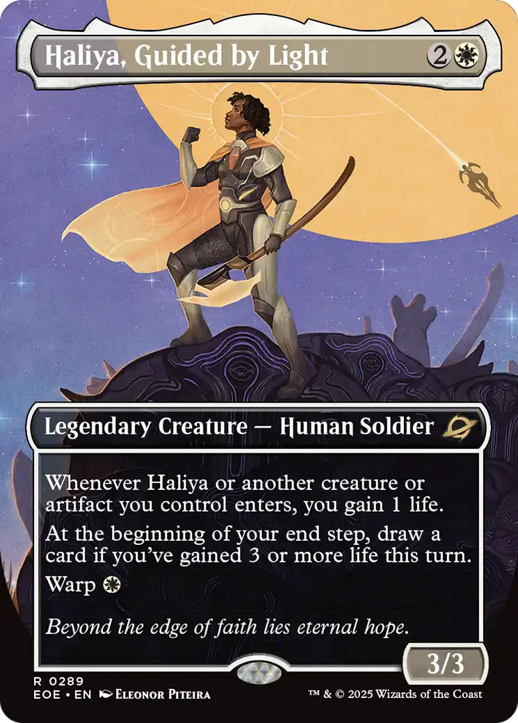 Haliya, Guided by Light (Borderless) [Edge of Eternities] | Good Games Cannington