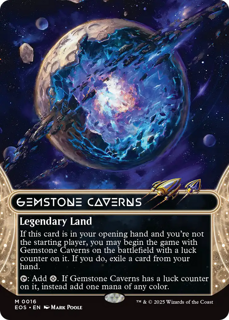 Gemstone Caverns (0016) (Borderless) [Edge of Eternities: Stellar Sights] | Good Games Cannington