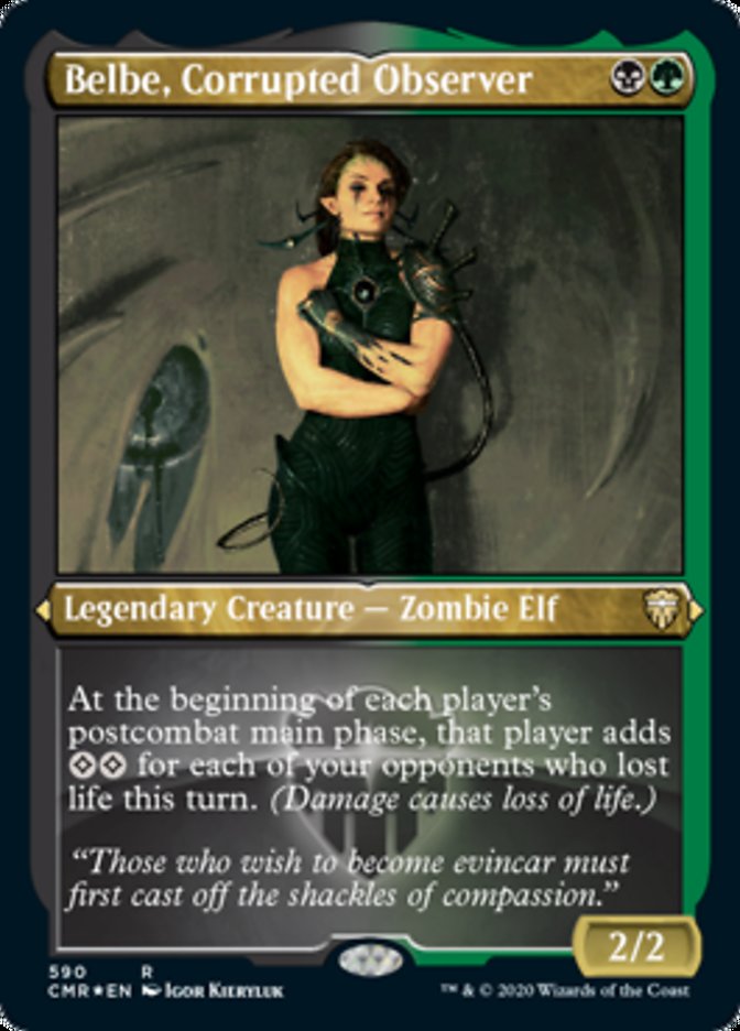 Belbe, Corrupted Observer (Etched) [Commander Legends] | Good Games Cannington