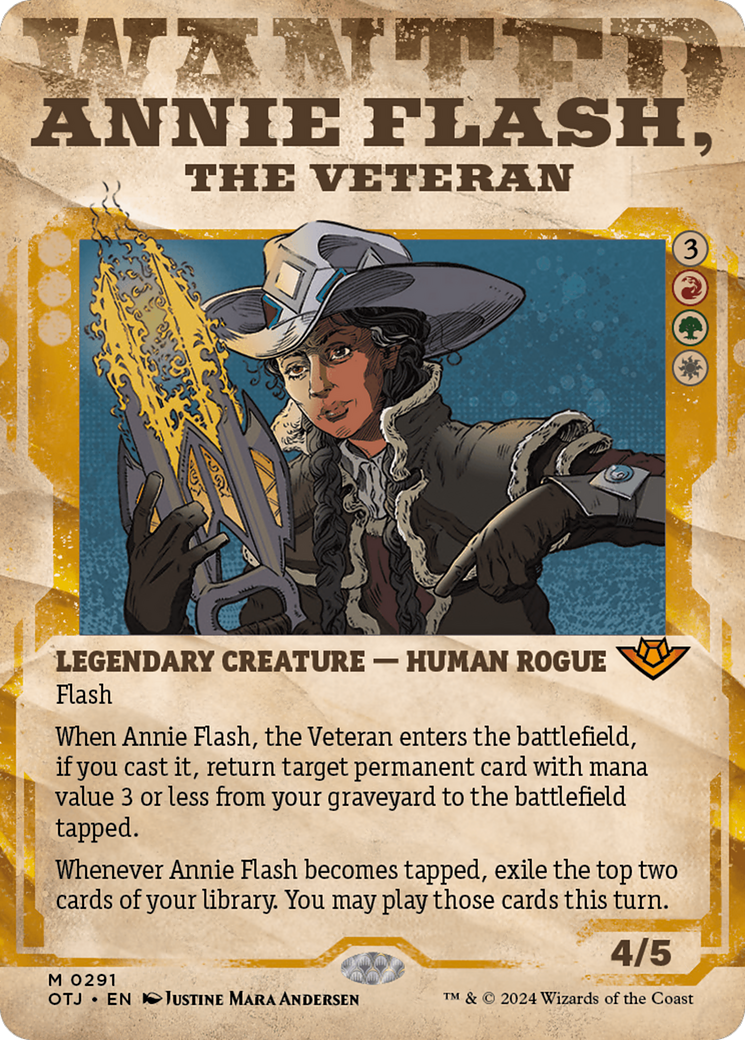 Annie Flash, the Veteran (Showcase) [Outlaws of Thunder Junction] | Good Games Cannington