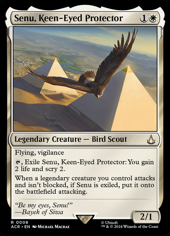 Senu, Keen-Eyed Protector 8/110 (Universes Beyond: Assassin's Creed)  - Foil | Good Games Cannington