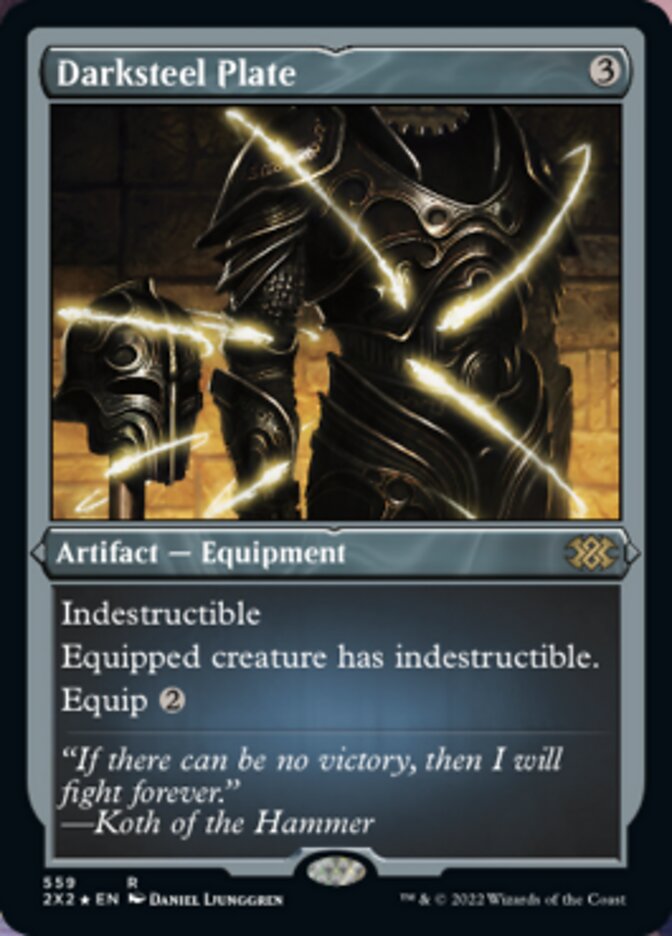 Darksteel Plate (Foil Etched) [Double Masters 2022] | Good Games Cannington