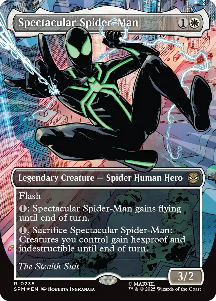Spectacular Spider-Man (0238) (Borderless) (Textured Foil) [Marvel's Spider-Man] | Good Games Cannington