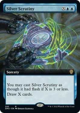 Silver Scrutiny Extended Art 395/281 (Dominaria United)  - Foil | Good Games Cannington
