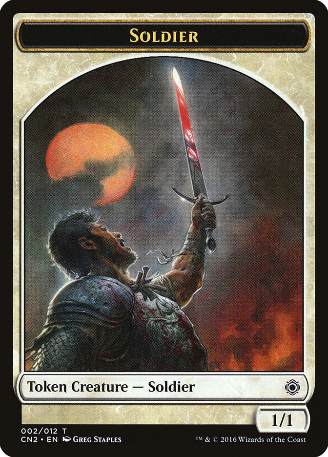 Soldier Token (002/012) [Conspiracy: Take the Crown Tokens] | Good Games Cannington